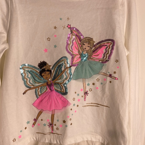 GIRLS FRIENDSHIP LONG SLEEVED SHIRT CYNTHIA ROWLEY MEDIUM 7/8 NWT - Picture 2 of 4